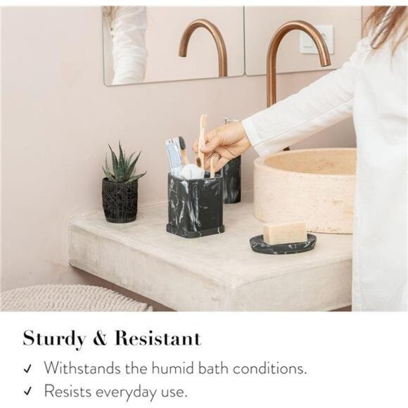Toothbrush Holder, Marble Look, Electric Toothbrush Organizer - Picture 4 of 7